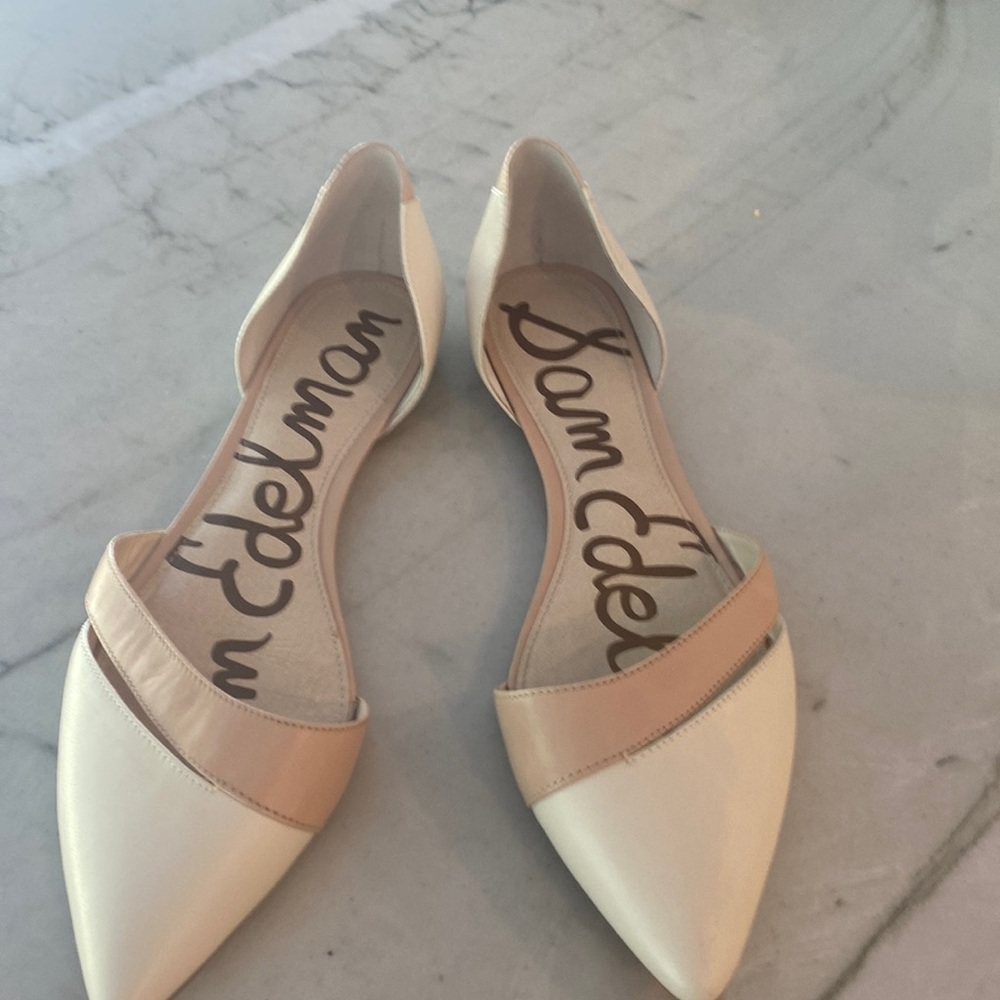 Size 8.5 Sam Edelman flats cream